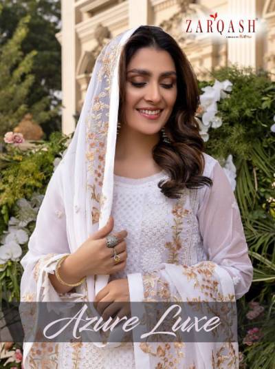 Azure Luxe By Zarqash Designer Partywear Salwar Kameez Collection